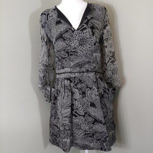 Veronica Beard Floral Silk Pocket Dress